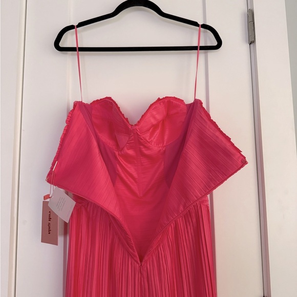 Cult Gaia Ashika Pleated Plisse Strapless Corset Dress Sangria Pink NEW with tag - Picture 6 of 9